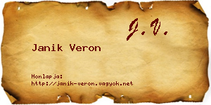 Janik Veron névjegykártya
